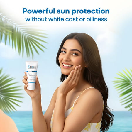Z Block 25% Zinc Oxide Sunscreen Gel | Spf 50+ - 50 Ml
