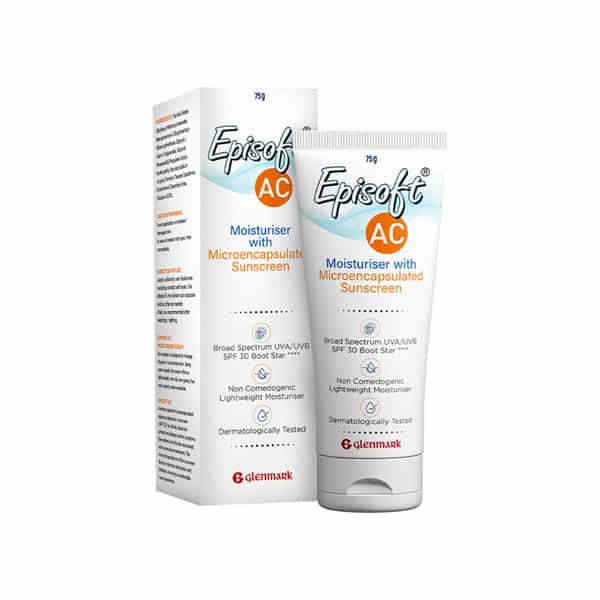 Episoft Ac Moisturizer | With Microencapsulated Suncreen | Spf 30 | 75 Gm