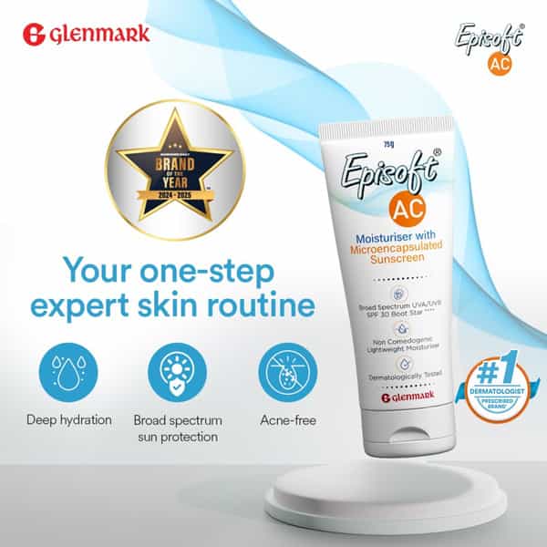 Episoft Ac Moisturizer | With Microencapsulated Suncreen | Spf 30 | 75 Gm