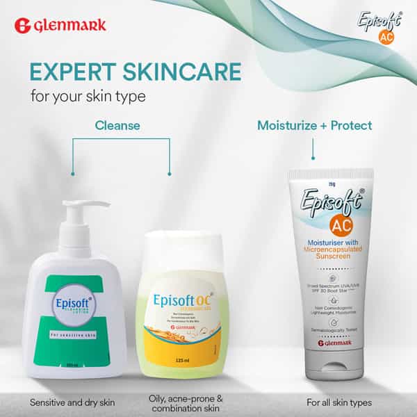 Episoft Ac Moisturizer | With Microencapsulated Suncreen | Spf 30 | 75 Gm
