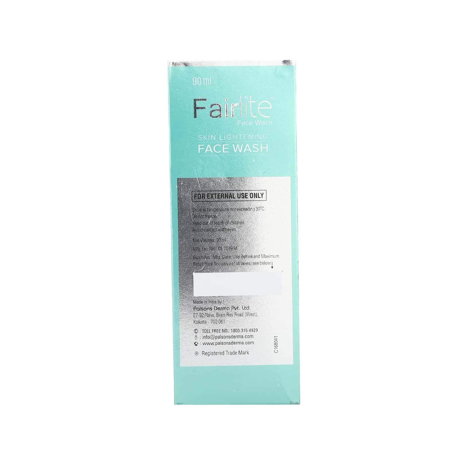 fairlite cream face wash