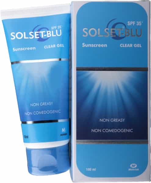Solset Blu Xtra Light | Spf 35 | Sunscreen Clear Gel | 100 Ml