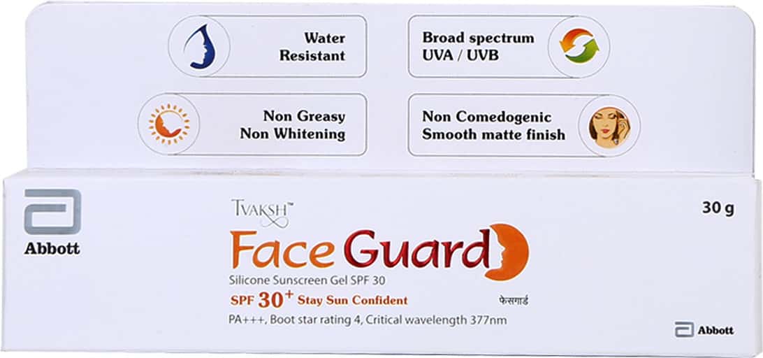 TVAKSH FACE GUARD | SPF 30+ | SILICONE SUNSCREEN GEL | 30 GM