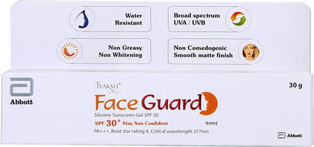 Tvaksh Face Guard Silicone Sunscreen Gel | Spf 30+ Pa+++ | 30 Gm
