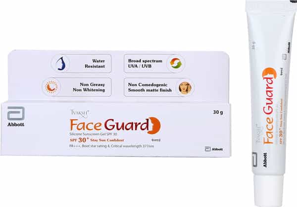 Tvaksh Face Guard Silicone Sunscreen Gel | Spf 30+ Pa+++ | 30 Gm