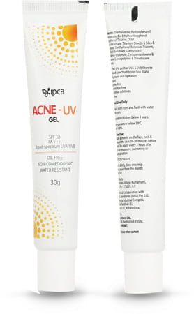 Ipca Acne-Uv Advanced Light Protection Spf 30+ Pa++++ Sunscreen Gel 30 Gm