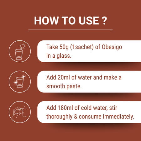 Obesigo | Best Meal Replacement Shake For Weight Loss (350gm | 7 Sachets - Weekly | Vanilla Flavour)