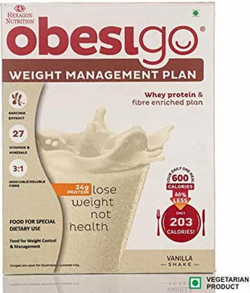 Obesigo Vanilla Fat Burner Powder (Pack Of 7) Box Of 58 G