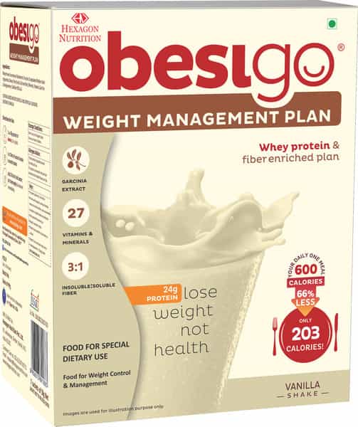 Obesigo Chocolate Fat Burner Powder (Pack Of 7) Box Of 58 G