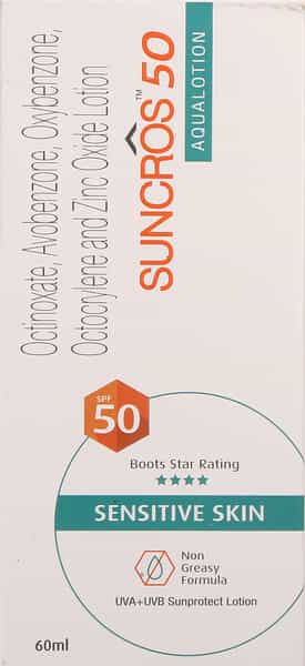 Suncros 50 Aqualotion Spf 50 Sensitive Skin 60Ml