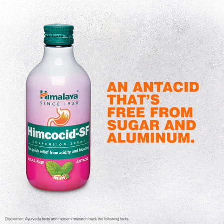 Himalaya Himcocid Mint Flavour Sugar Free Antacid Suspension 200 Ml