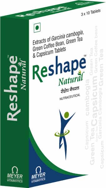 Reshape Natural Health Supplement Tablets (With Coffee Bean And Green Tea Extracts) 10 Tablets