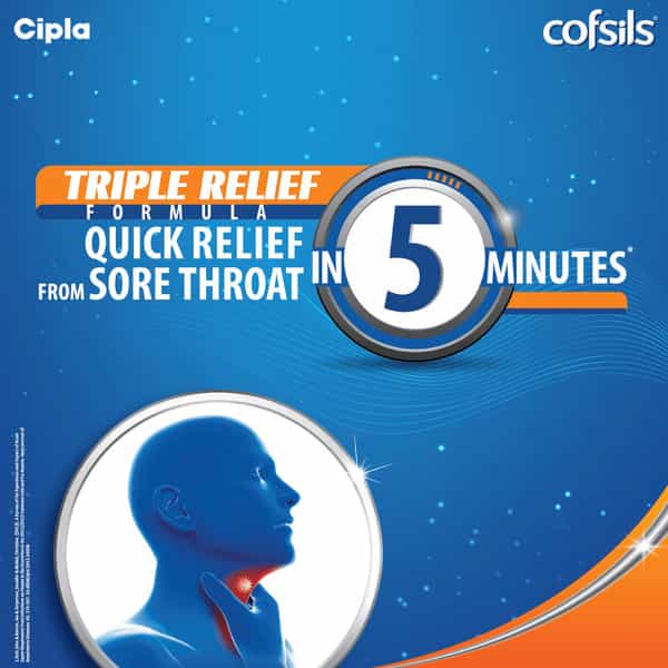 Cofsils Orange Strip Of 10 Lozenges