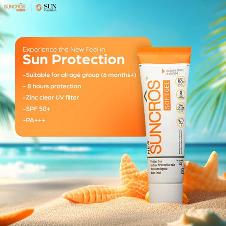 Suncros Matte Finish Soft Spf 50+ Gel 50gm