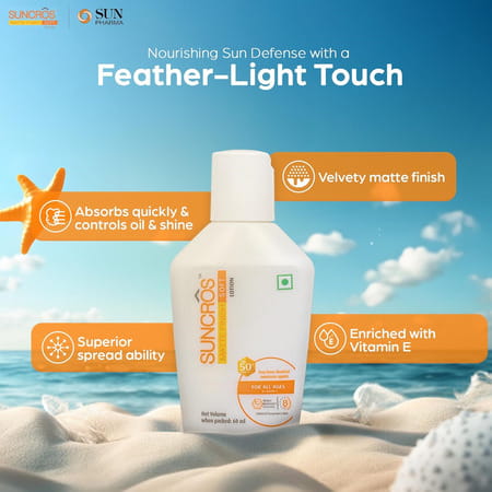 Suncros Matte Finish Soft Spf 50 Plus Lotion 60ml