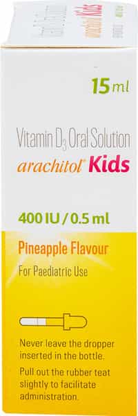 Arachitol Kids 400Iu/0.5Ml Pineapple Flavour Bottle Of 15Ml Solution