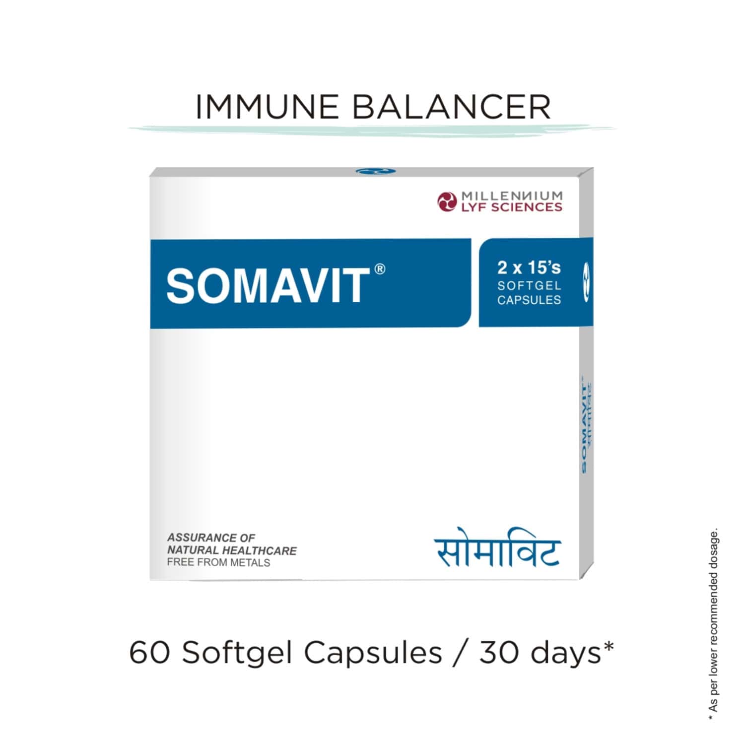 Somavit Strip Of 15 Softgel Capsules (pack Of 2)