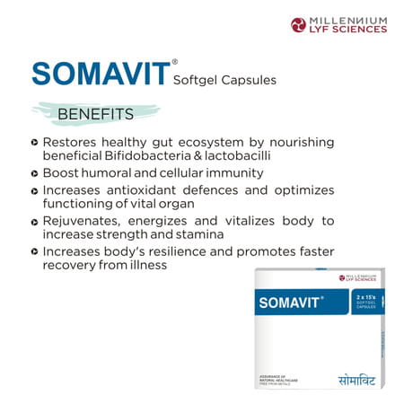 Somavit Strip Of 15 Softgel Capsules (Pack Of 2)
