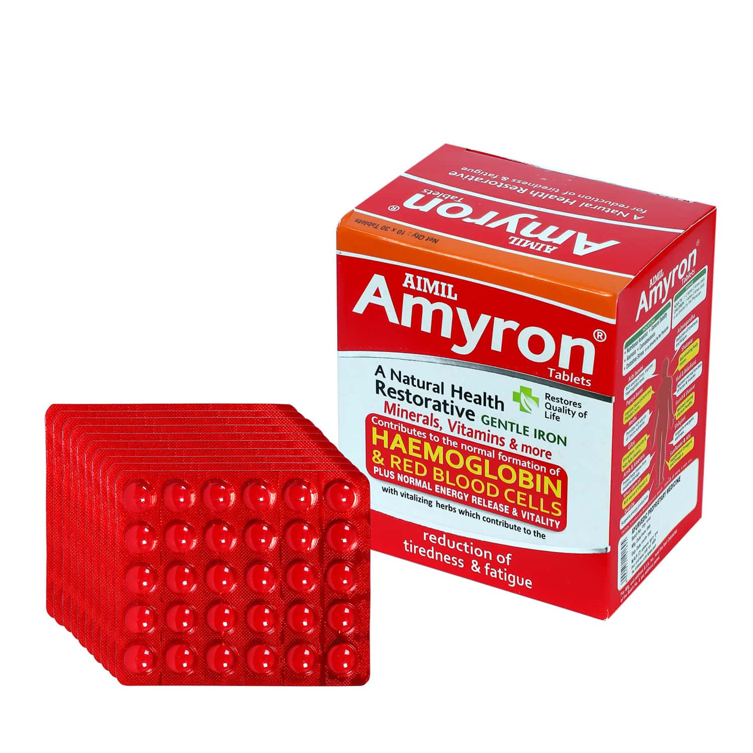 AIMIL AMYRON TABLET 30S | IRON SUPPLEMENT FOR MEN & WOMEN | IMPROVE HEMOGLOBIN LEVELS