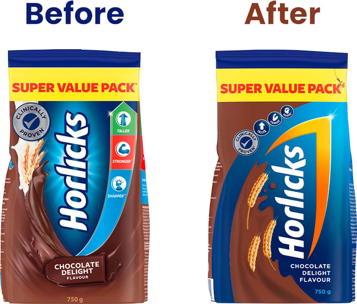 Buy HORLICKS HEALTH & NUTRITION DRINK CHOCOLATE GUSSETED POUCH 750 G