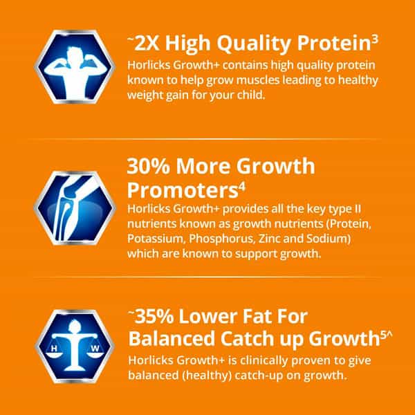 Horlicks Growth Plus Vanilla Nutrition Drink Jar Of 400 G
