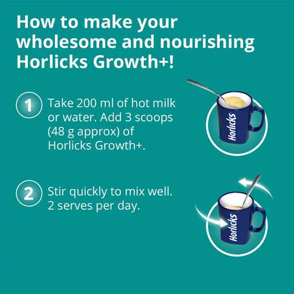 Horlicks Growth Plus Vanilla Nutrition Drink Jar Of 400 G