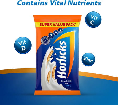 Horlicks Classic Malt Nutrition Drink Refill Of 1 Kg