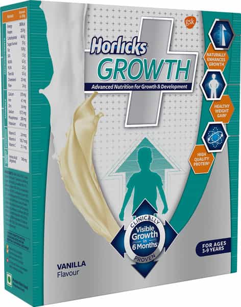 Horlicks Growth Plus Vanilla Nutrition Drink Refill Of 200 G