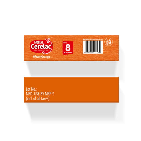 Nestle Cerelac Wheat Orange | No Preservatives | 8 To 24 Months | 300 G