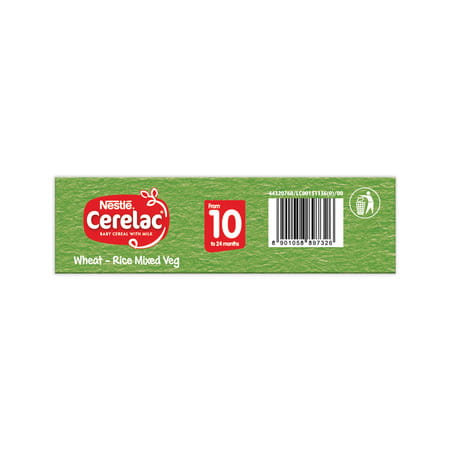 Nestle Cerelac Baby Cereal With Milk Wheat - Rice Mixed Veg From 10 To 24 Month Stage 3 Box Of 300gm