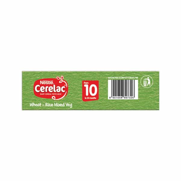 Nestle Cerelac Baby Cereal With Milk Wheat - Rice Mixed Veg From 10 To 24 Month Stage 3 Box Of 300Gm