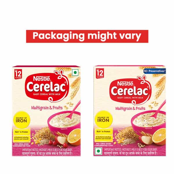 Nestle Cerelac Multigrain & Fruits | No Preservatives | 12 To 24 Months | 300 Gm