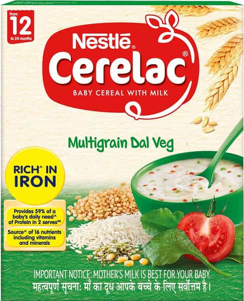 Nestle Cerelac Infant Cereal Stage-4 (12 - 24 Months) Multi Grain Dal Vegetable Refill 300 Gm