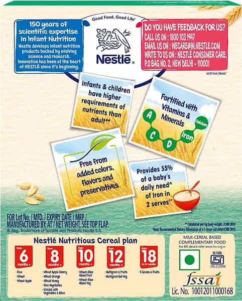 Nestle Cerelac Infant Cereal Stage-4 (12 - 24 Months) Multi Grain Dal Vegetable Refill 300 Gm