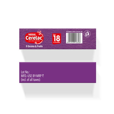 Nestle Cerelac 5 Grains & Fruits Baby Food Cereal | No Preservatives | 18 To 24 Months Baby | 300 G