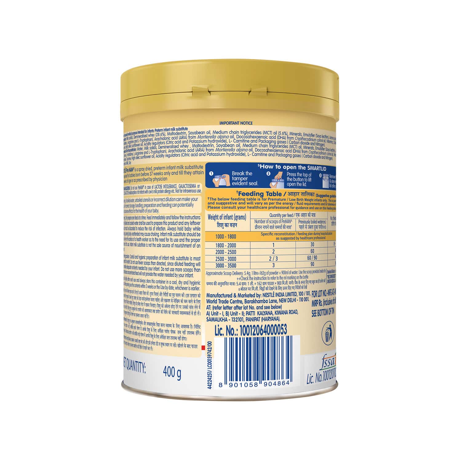 Buy NESTLE PRE NAN BABY FOOD LOW BIRTH WEIGHT INFANT MILK FORMULA TIN