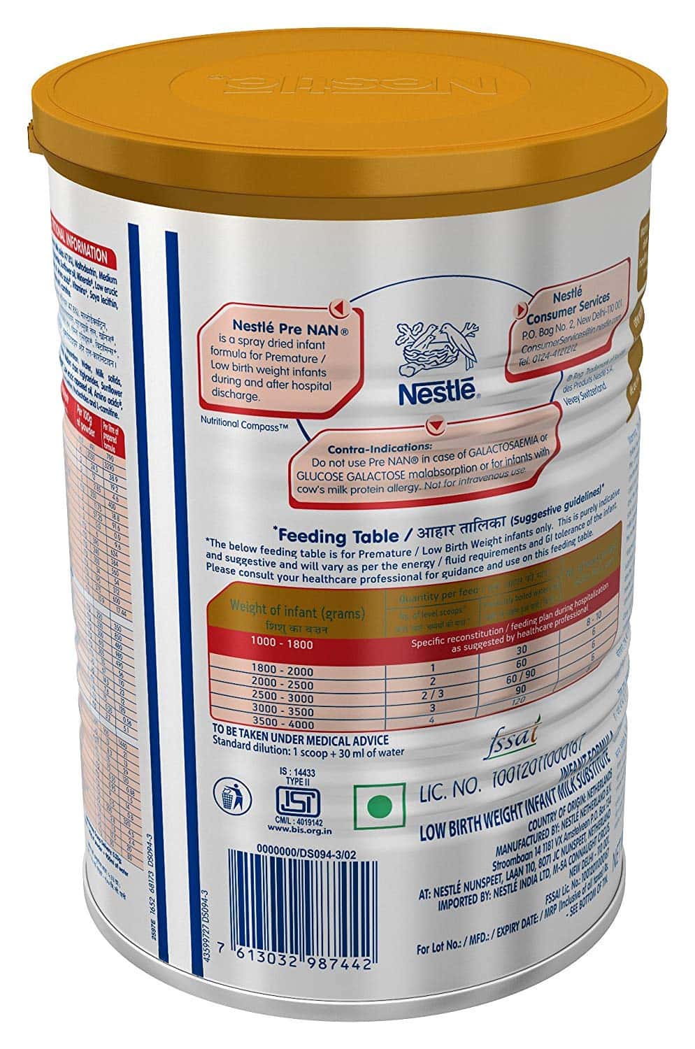 Buy Nestle Pre Nan Low Birth Weight Infant Milk Formula Tin 400 Gm