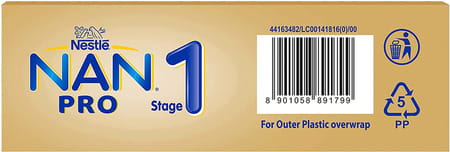 Nestle Nan Pro 1 Infant Formula With Probiotic | Stage 1 Up To 6 Months | 400g Pouch In Box