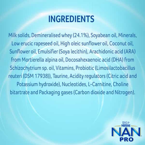 Nestle Nan Pro 1 Infant Formula With Probiotic | Stage 1 Up To 6 Months | 400G Pouch In Box