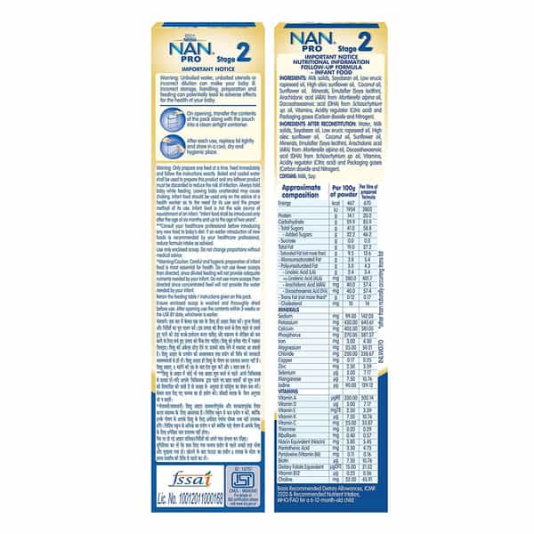 Nestle Nan Pro 2 Follow-Up Formula | Stage 2 For 6-12 Months | 400G Pouch In Box
