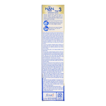 Nestle Nan Pro 3 Follow-Up Formula | Stage 3 For 12-18 Months | 400G Pouch In Box