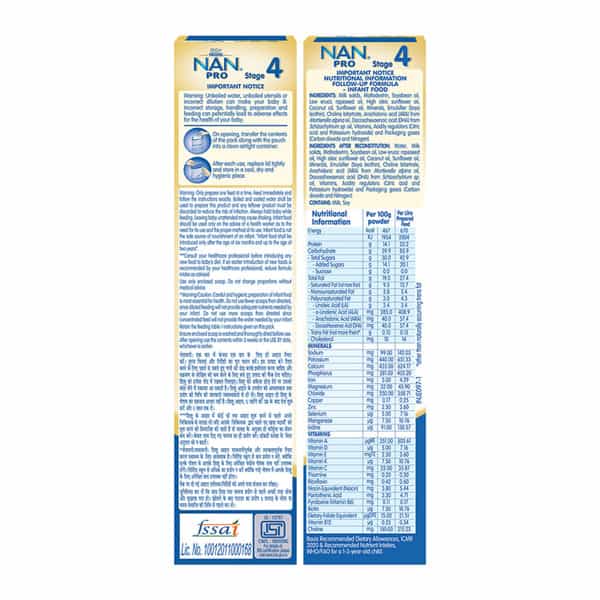 Nestle Nan Pro 4 Follow-Up Formula | Stage 4 For 18-24 Months | 400G Pouch In Box