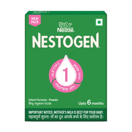Nestle Nestogen 1 Infant Formula Powder | Bone Strength & Brain Development | Up To 6 Months | 400gm