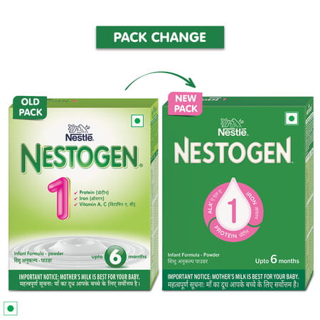 Nestle Nestogen 1 Infant Formula Powder | Bone Strength & Brain Development | Up To 6 Months | 400gm
