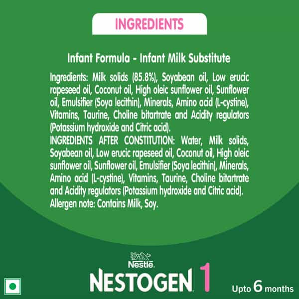 Nestle Nestogen 1 Infant Formula Powder | Bone Strength & Brain Development | Up To 6 Months | 400Gm