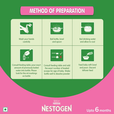 Nestle Nestogen 1 Infant Formula Powder | Bone Strength & Brain Development | Up To 6 Months | 400gm