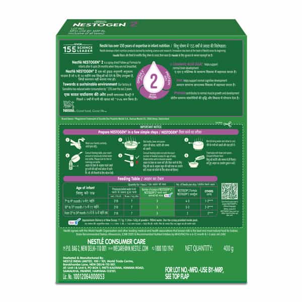 Nestle Nestogen Infant Formula Powder Stage-2(After 6 Months)- 400G Bag-In-Box Pack