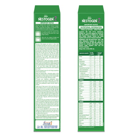 Nestle Nestogen Infant Formula Powder Stage-2(After 6 Months)- 400g Bag-In-Box Pack