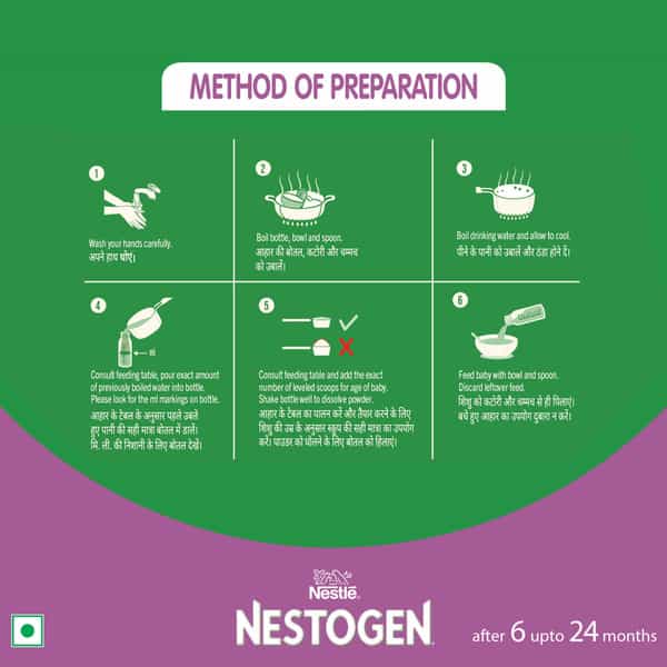 Nestle Nestogen Infant Formula Powder Stage-2(After 6 Months)- 400G Bag-In-Box Pack