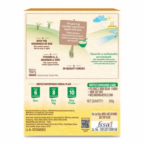 Nestle Nestum Baby Cereal Rice From 6 Months 24 Months Box 300 Gm